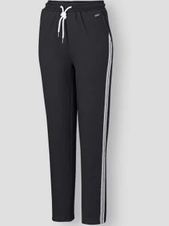 Pantalons confortables en matière sweat avec rayures brillantes