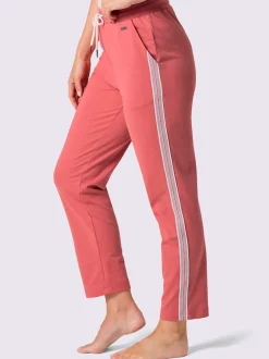 Pantalons confortables en matière sweat avec rayures brillantes
