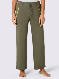 Pantalons confortables en matière sweat avec poches zippées