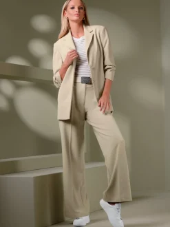 Pantalons confortables à pinces avec poches latérales