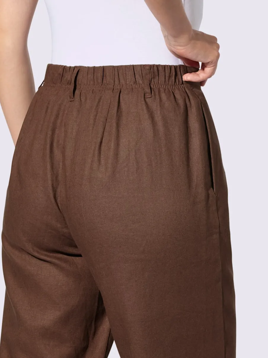 Pantalons confortables à pinces avec poches latérales