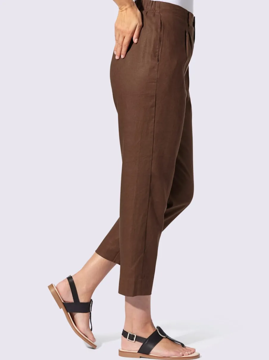 Pantalons confortables à pinces avec poches latérales