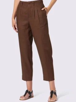 Pantalons confortables à pinces avec poches latérales