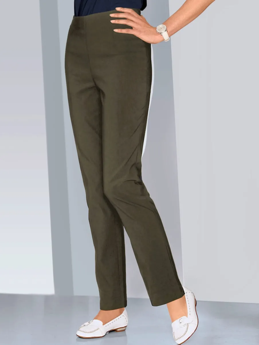 Pantalons costumes conforts avec ceinture élastique invisible