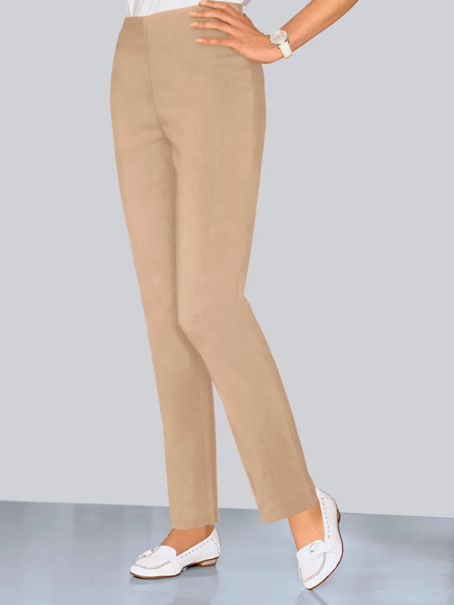Pantalons costumes conforts avec ceinture élastique invisible