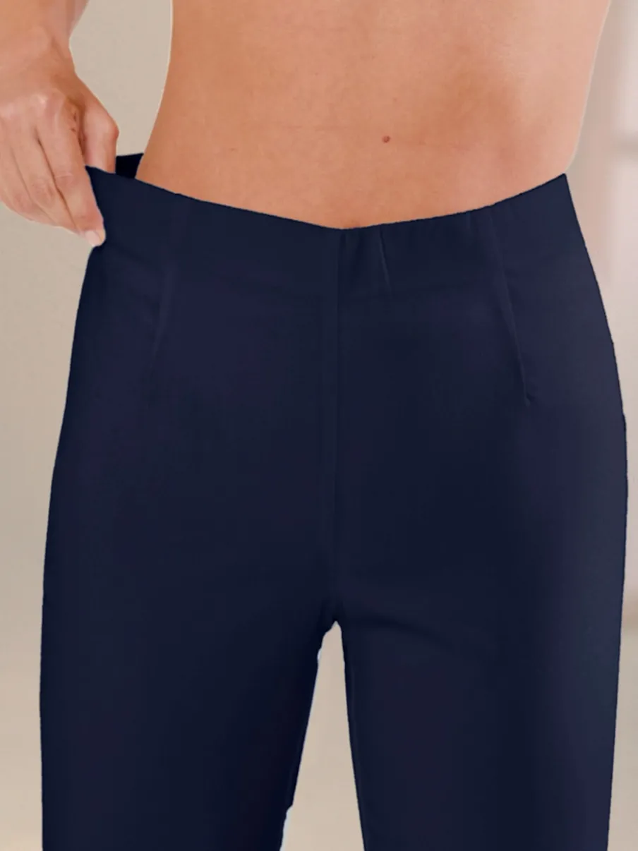 Pantalons costumes conforts avec ceinture élastique invisible