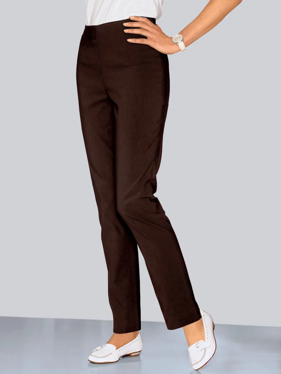 Pantalons costumes conforts avec ceinture élastique invisible