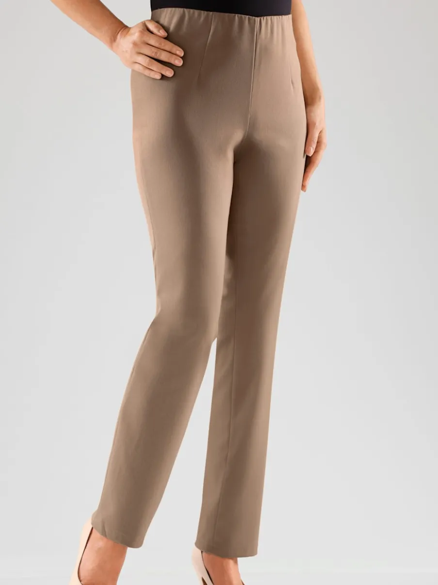 Pantalons costumes conforts avec ceinture élastique invisible