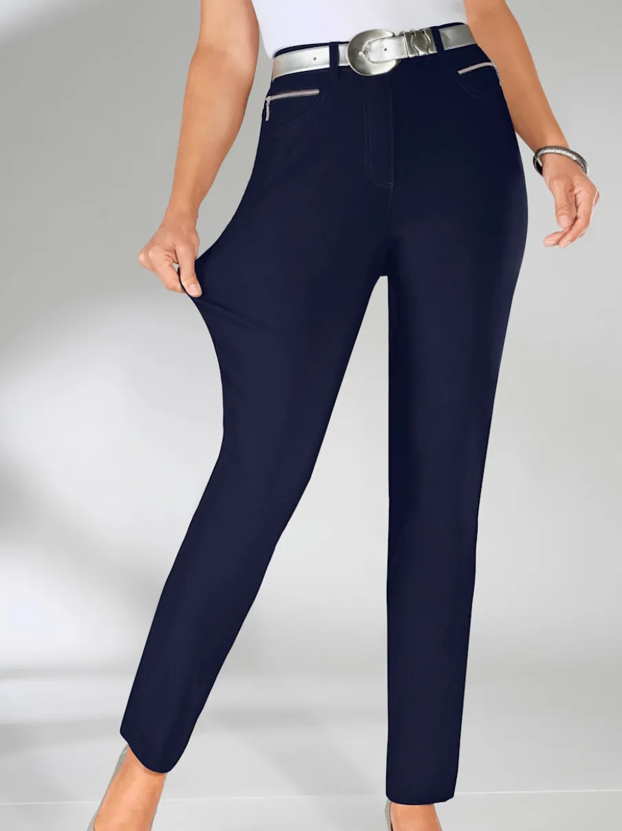 Pantalons costumes conforts avec ceinture élastique invisible