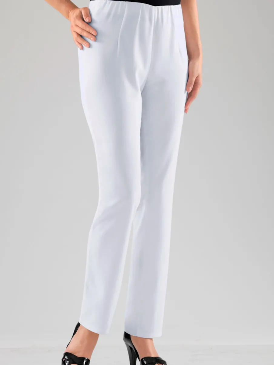 Pantalons costumes conforts avec ceinture élastique invisible