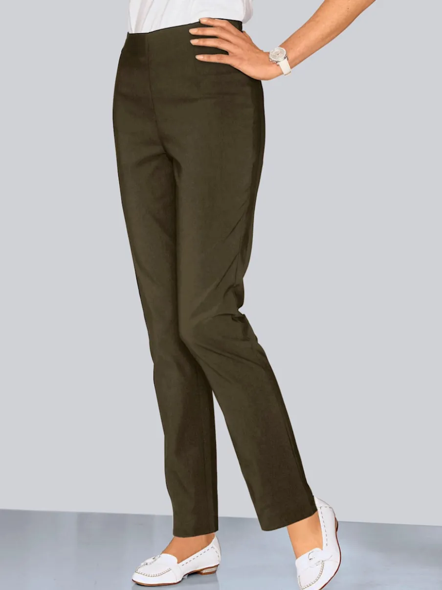 Pantalons costumes conforts avec ceinture élastique invisible