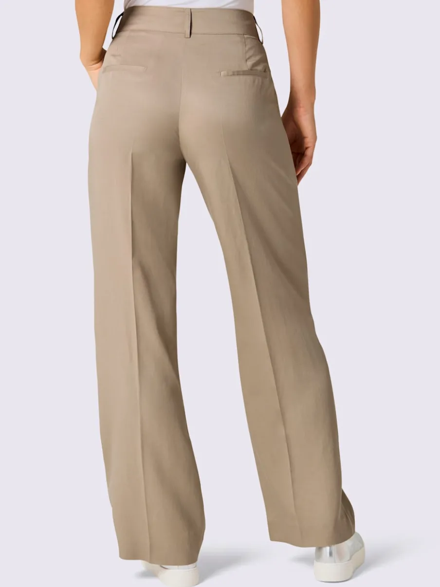 Pantalons à coupe ample en lin et lyocell confortables