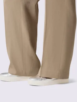Pantalons à coupe ample en lin et lyocell confortables