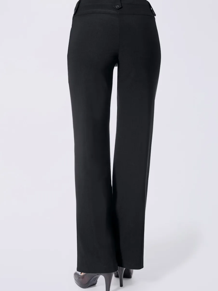Pantalons coupe droite avec détails fantaisie et poches