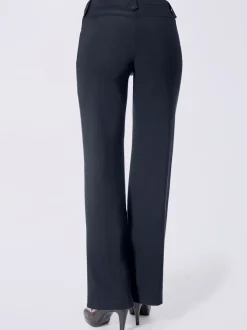 Pantalons coupe droite avec détails fantaisie et poches