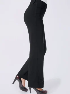 Pantalons coupe droite avec détails fantaisie et poches