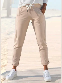 Pantalons décontractés avec ceinture élastique et poches latérales