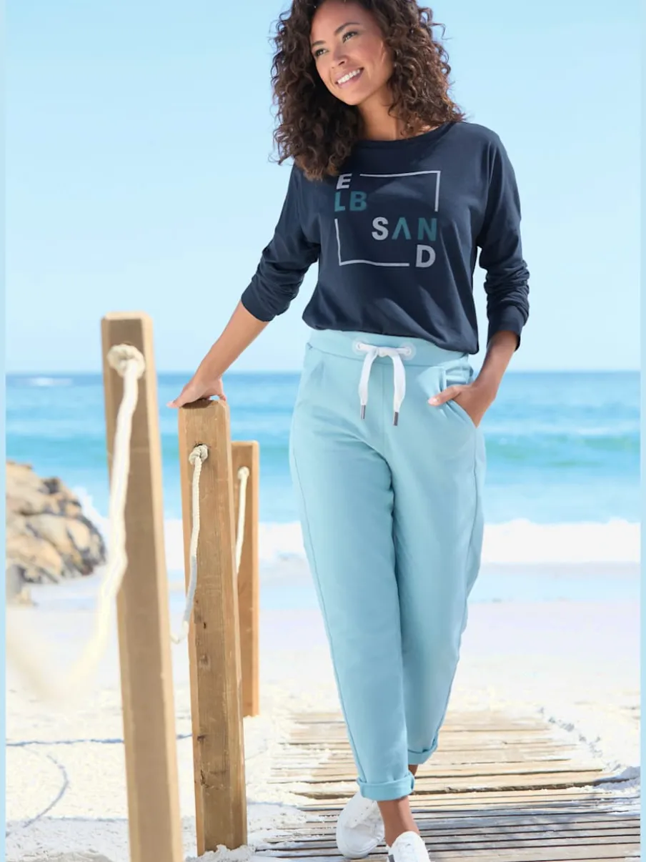 Pantalons décontractés avec ceinture élastique et poches latérales