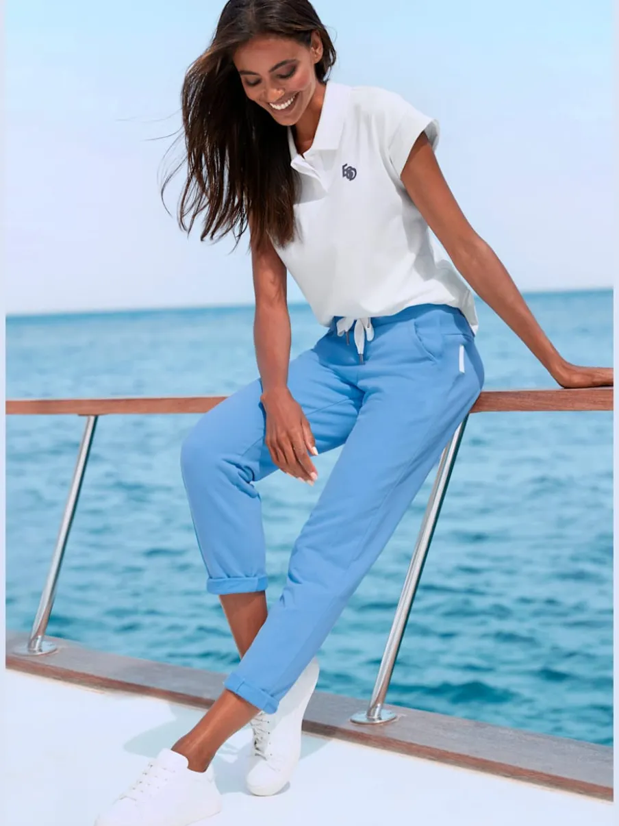 Pantalons décontractés avec ceinture élastique et poches latérales