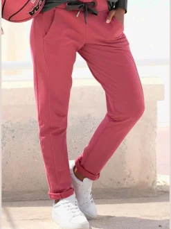 Pantalons décontractés avec ceinture élastique et poches latérales