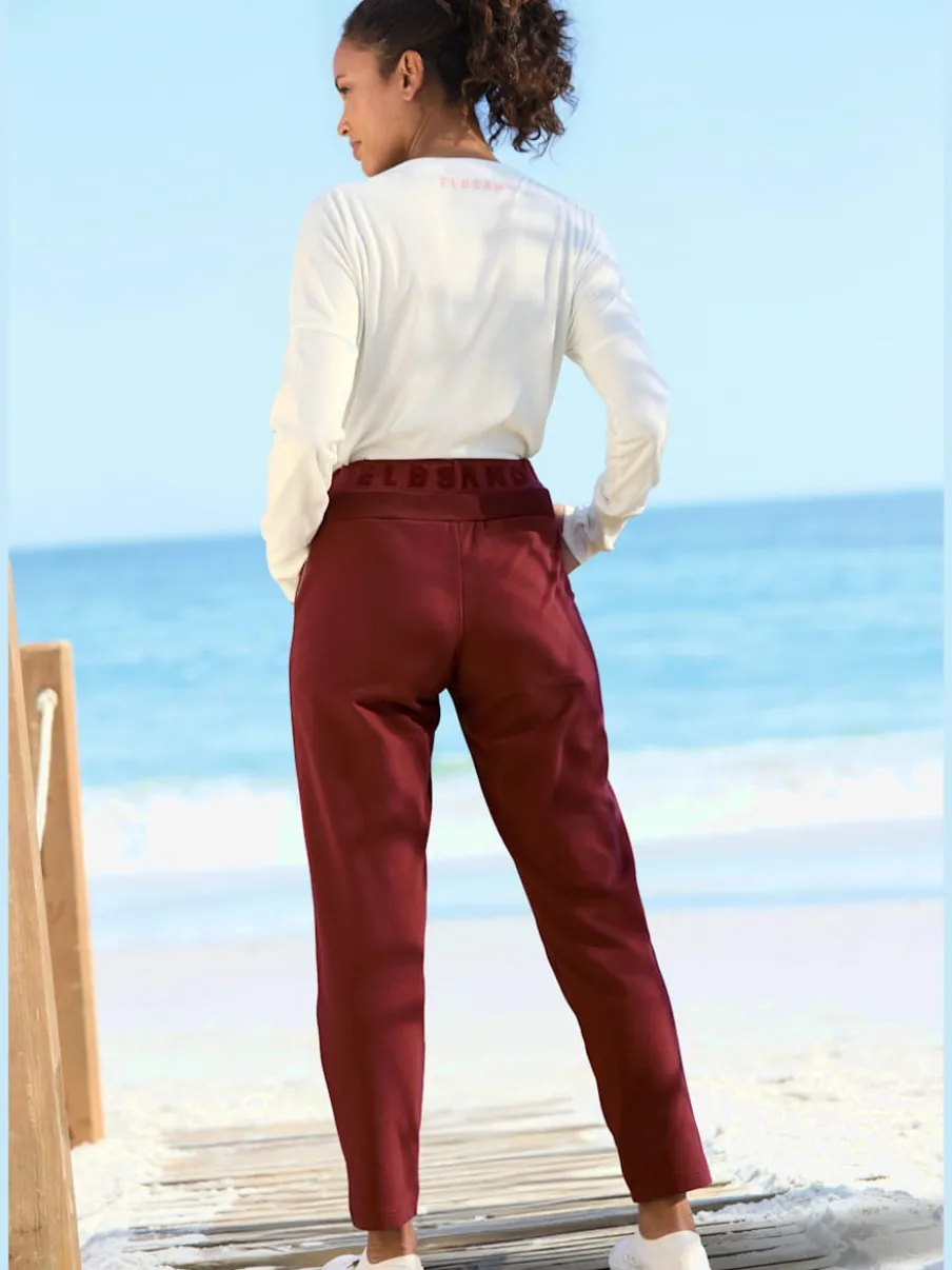 Pantalons décontractés avec ceinture élastique et poches latérales