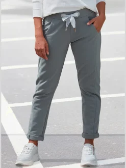 Pantalons décontractés avec ceinture élastique et poches latérales