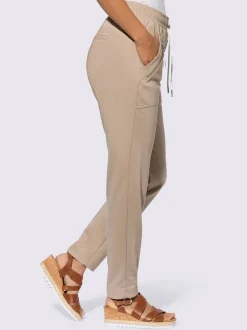 Pantalons décontractés avec ceinture élastique et poches
