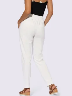 Pantalons décontractés avec ceinture élastique et poches