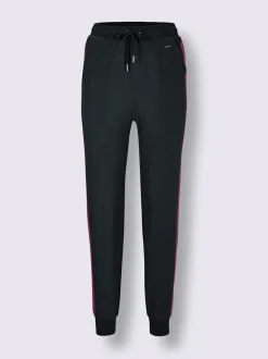 Pantalons décontractés à ceinture élastique avec rayures