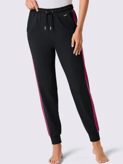 Pantalons décontractés à ceinture élastique avec rayures