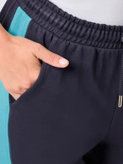 Pantalons décontractés à ceinture élastique avec rayures