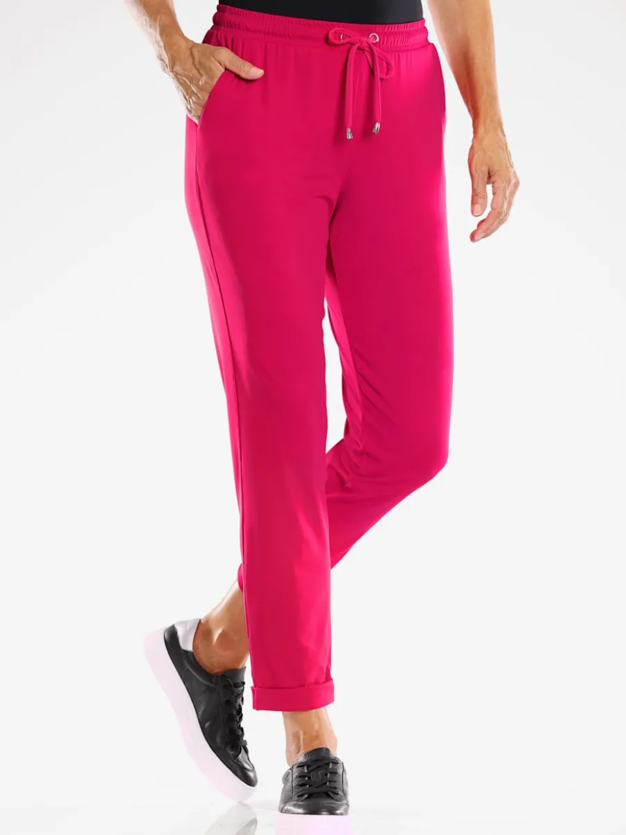 Pantalons décontractés en jersey doux et extensible