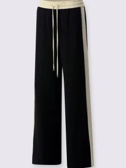Pantalons de jogging confortables avec ceinture élastique rayée