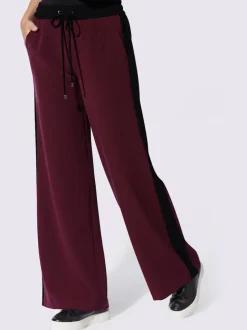 Pantalons de jogging confortables avec ceinture élastique rayée