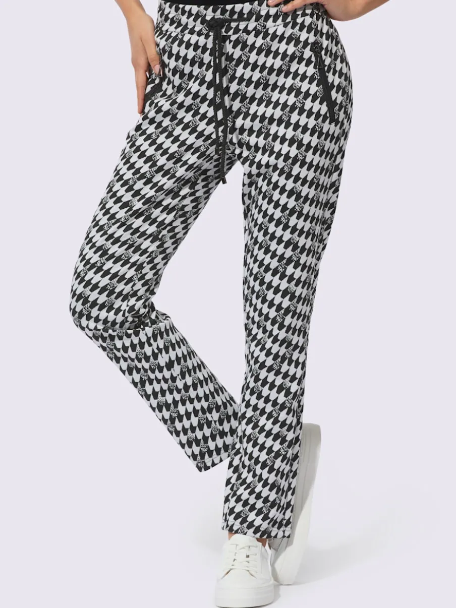 Pantalons de jogging en jersey au motif jacquard