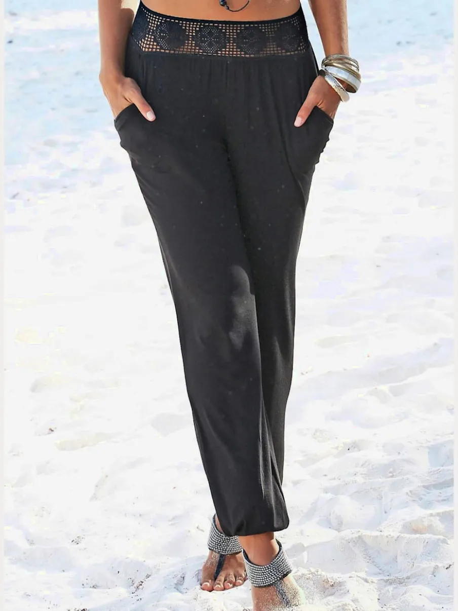 Pantalons de plage avec ceinture élastique et poches