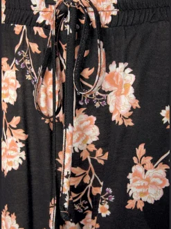 Pantalons d'été légers avec impression florale et poches