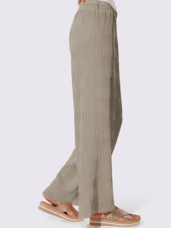 Pantalons à effet froissé avec jambes larges confortables
