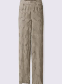 Pantalons à effet froissé avec jambes larges confortables
