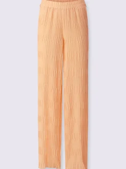 Pantalons à effet froissé avec jambes larges confortables