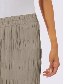 Pantalons à effet froissé avec jambes larges confortables