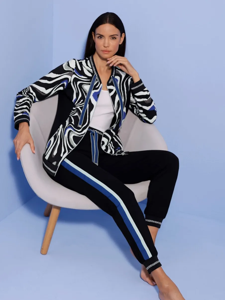 Pantalons à empiècements contrastés avec poches zippées