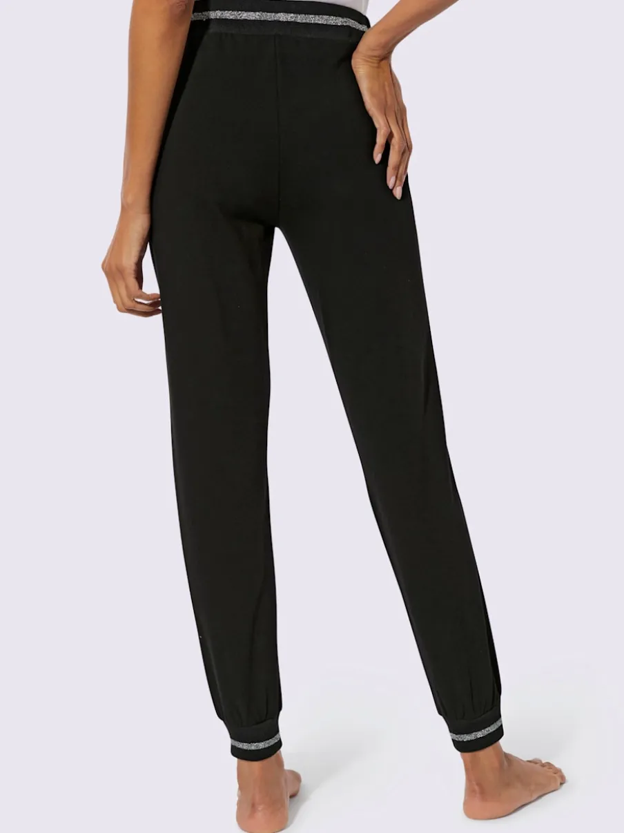 Pantalons à empiècements contrastés avec poches zippées