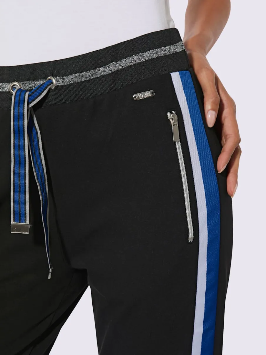 Pantalons à empiècements contrastés avec poches zippées