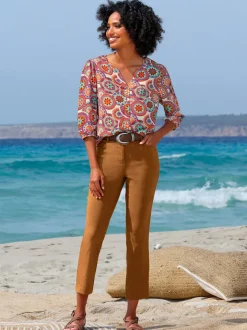 Pantalons en bengaline coupe cinq poches slim fit
