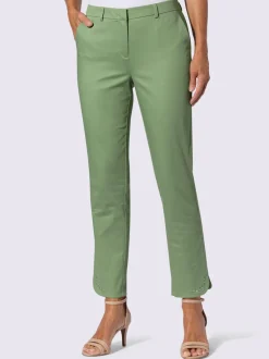 Pantalons en coton avec détails brillants et poches raffinées