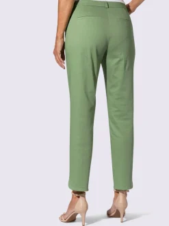 Pantalons en coton avec détails brillants et poches raffinées