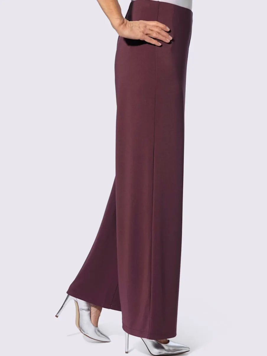 Pantalons en jersey avec ceinture élastique jambes larges