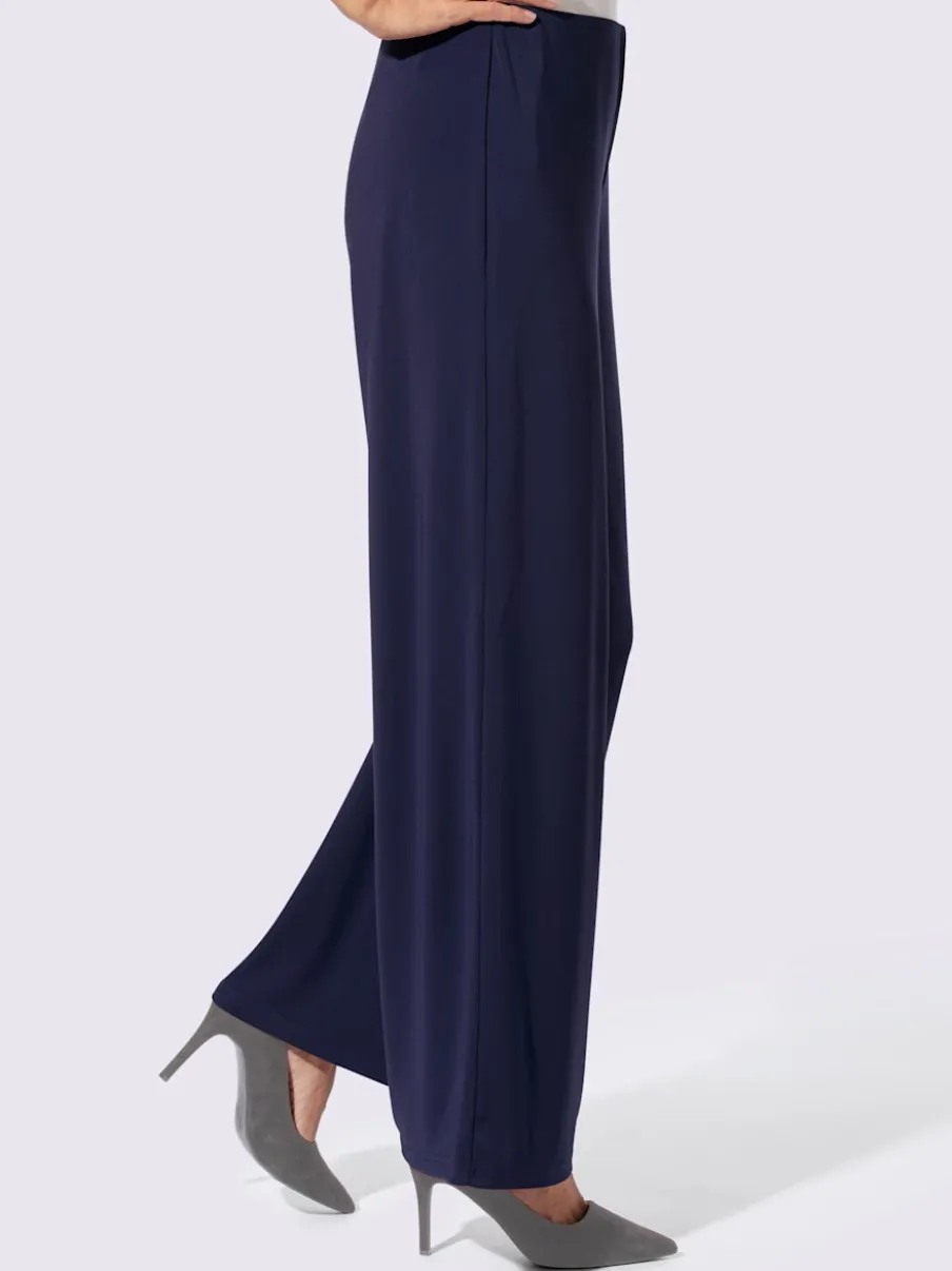 Pantalons en jersey avec ceinture élastique jambes larges
