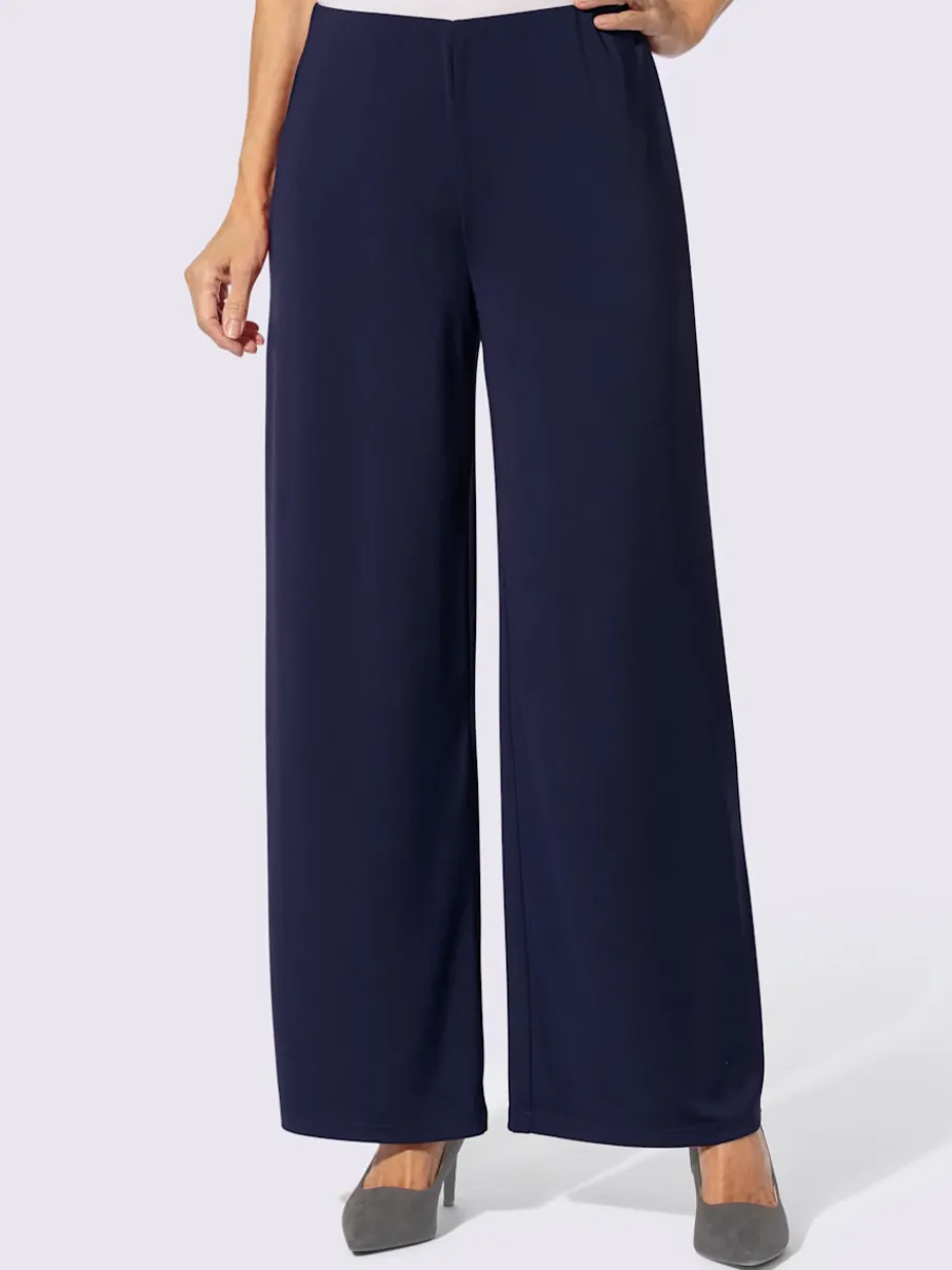 Pantalons en jersey avec ceinture élastique jambes larges